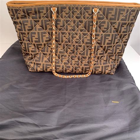 large black fendi bag|fendi zucca shopper tote.